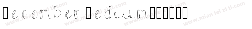 December Medium字体转换